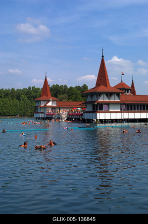 Hévízi Tófürdő-stock-foto