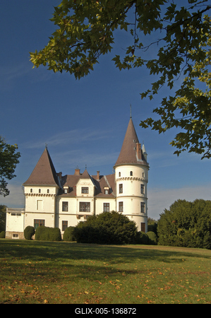 Tiszadob, Andrássy-kastély-stock-foto