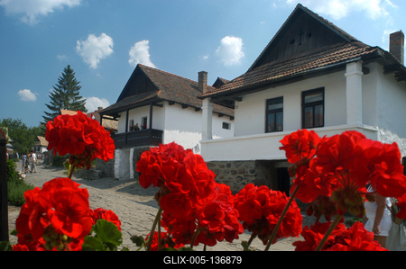 Hollókő, Ófalu védett falurész-stock-foto