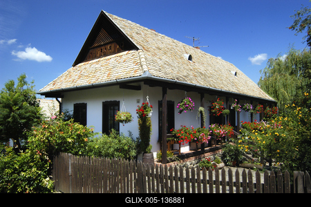 Hollókő, Ófalu védett falurész-stock-foto