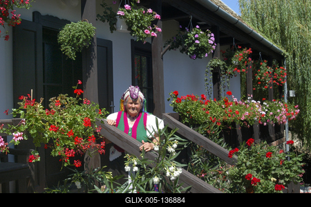 Hollókő, Ófalu védett falurész-stock-foto