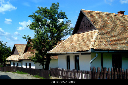 Hollókő, Ófalu védett falurész-stock-foto