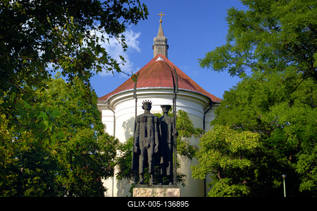 Cegléd, Dózsa-emlékmű-stock-foto