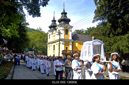 Mátraverebély, Nagyboldogasszony napi búcsú-stock-foto
