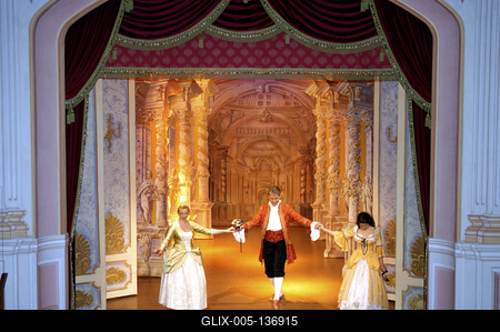 Barokk színház a Gödöllői Királyi Kastélyban-stock-foto