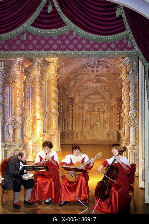 Barokk színház a Gödöllői Királyi Kastélyban-stock-foto