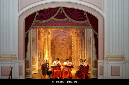 Barokk színház a Gödöllői Királyi Kastélyban-stock-foto