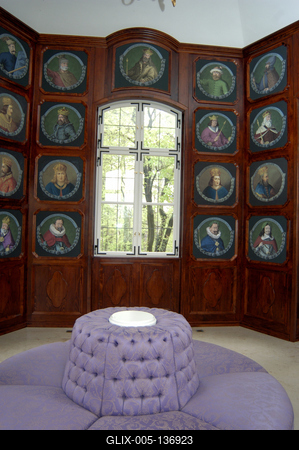 Gödöllő, Királydombi pavilon a kastélyparkban-stock-foto