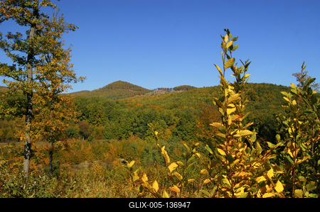 Őszi táj a Börzsöny hegységben-stock-foto