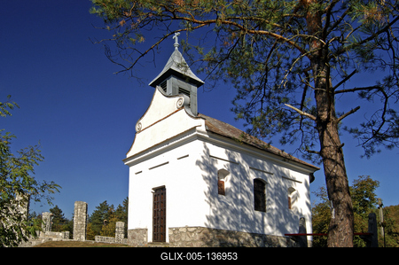 Zebegény, Kálvária-kápolna-stock-foto