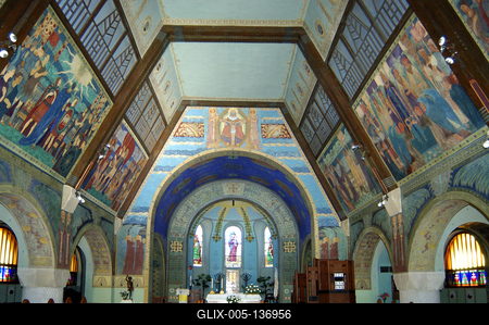 Zebegény, Római katolikus templom-stock-foto