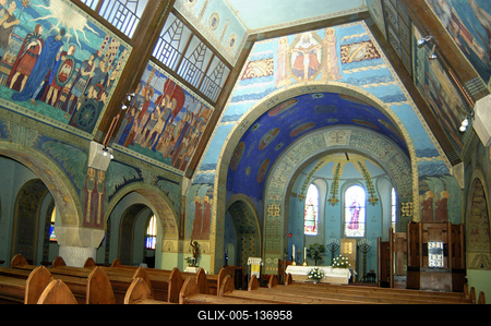 Zebegény, Római katolikus templom-stock-foto