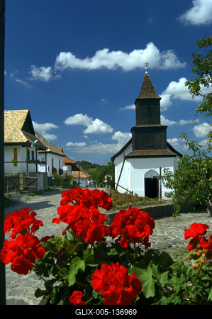 Hollókő, Ófalu védett falurész-stock-foto