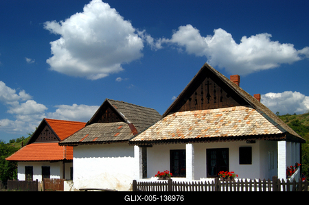 Hollókő, Ófalu védett falurész-stock-foto