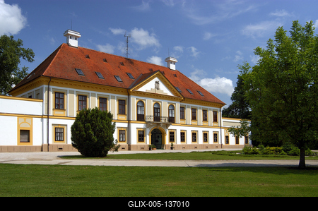 Vasszécseny, Új-Ebergényi kastély-stock-foto