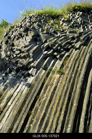 Bazaltorgonák-stock-foto