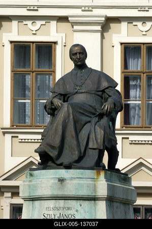 Szombathely, Szily János szobra-stock-foto