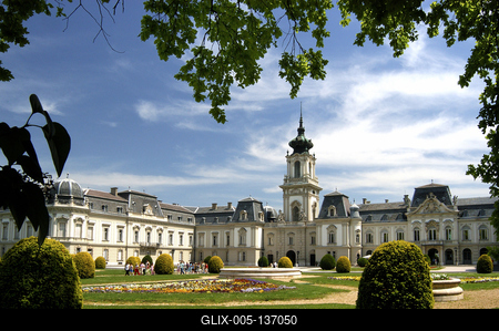 Keszthely, Festetics-kastély-stock-foto