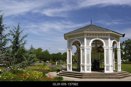 Siófok, Zenepavilon a Millennium parkban-stock-foto