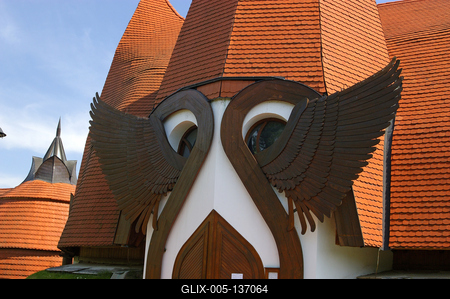 Siófok, Evangélikus templom-stock-foto