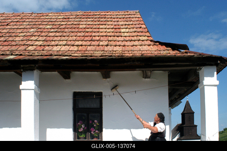 Hollókő, Ófalu védett falurész-stock-foto