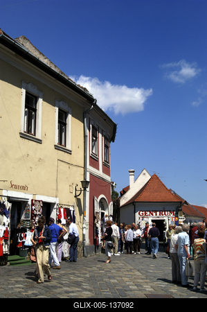 Szentendre, Fő tér-stock-foto
