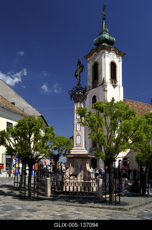 Szentendre, Fő tér-stock-foto