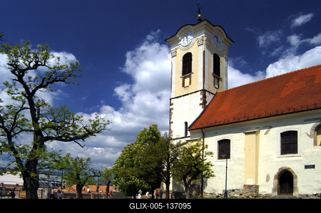Szentendre, Keresztelő Szent János-plébániatemplom-stock-foto
