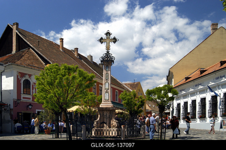 Szentendre, Fő tér-stock-foto