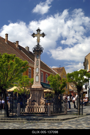 Szentendre, Fő tér-stock-foto