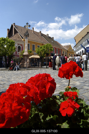 Szentendre, Fő tér-stock-foto