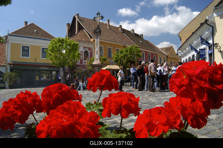 Szentendre, Fő tér-stock-foto