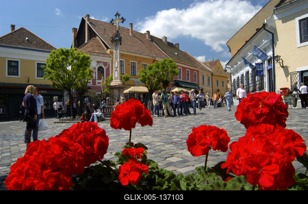 Szentendre, Fő tér-stock-foto