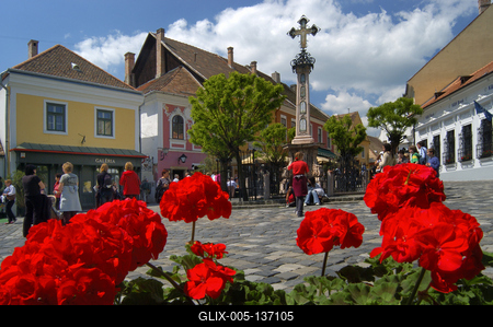 Szentendre, Fő tér-stock-foto