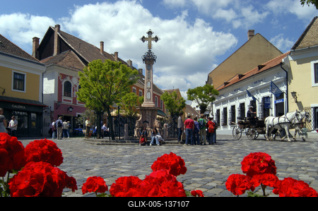 Szentendre, Fő tér-stock-foto
