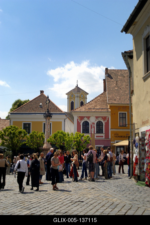 Szentendre, Fő tér-stock-foto