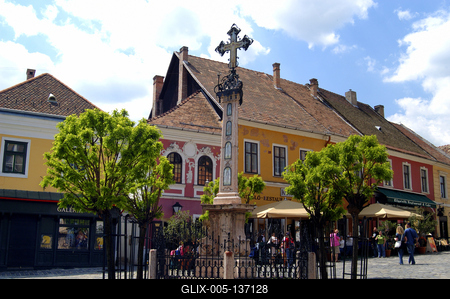 Szentendre, Fő tér-stock-foto