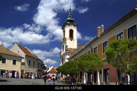Szentendre, Fő tér-stock-foto