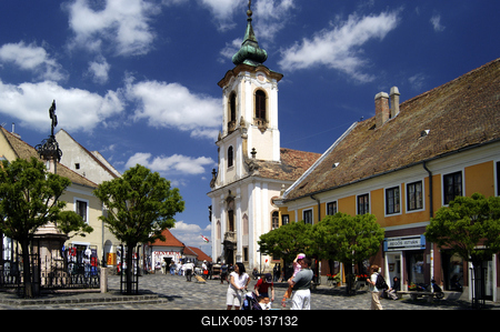 Szentendre, Fő tér-stock-foto