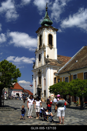 Szentendre, Fő tér-stock-foto
