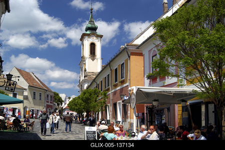 Szentendre, Fő tér-stock-foto