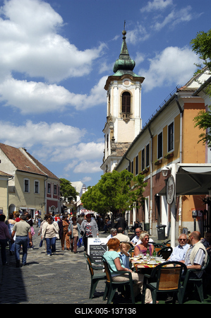 Szentendre, Fő tér-stock-foto