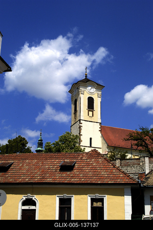 Szentendre, Keresztelő Szent János-plébániatemplom-stock-foto