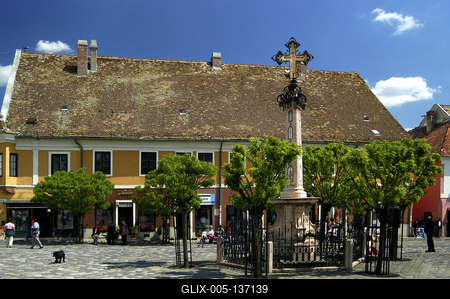 Szentendre, Fő tér-stock-foto