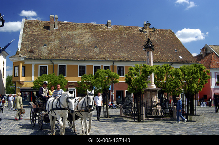 Szentendre, Fő tér-stock-foto