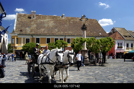 Szentendre, Fő tér-stock-foto