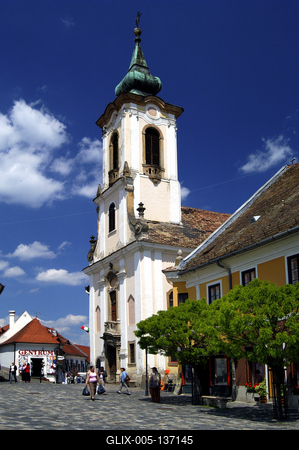 Szentendre, Fő tér-stock-foto