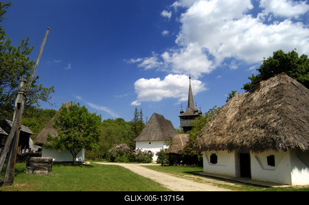 Szentendrei Szabadtéri Néprajzi Múzeum-stock-foto