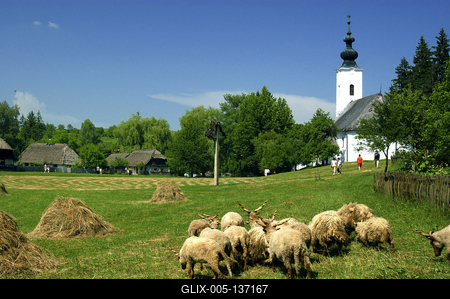 Szennai Szabadtéri Néprajzi Múzeum (skanzen)-stock-foto