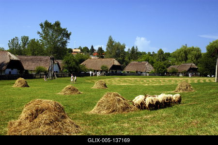 Szennai Szabadtéri Néprajzi Múzeum (skanzen)-stock-foto